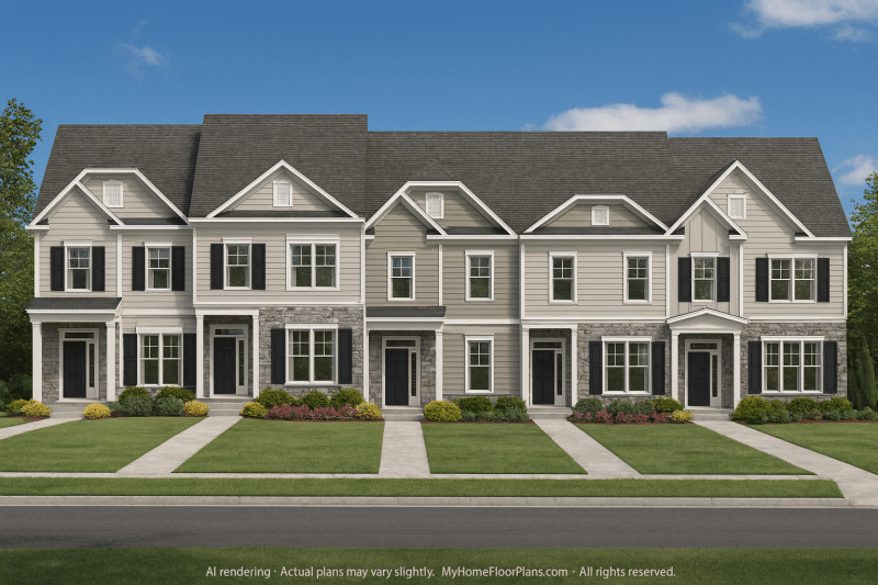Beautiful CAD Home Plan with 3 Beds, 2.5 Baths, and Open Design
