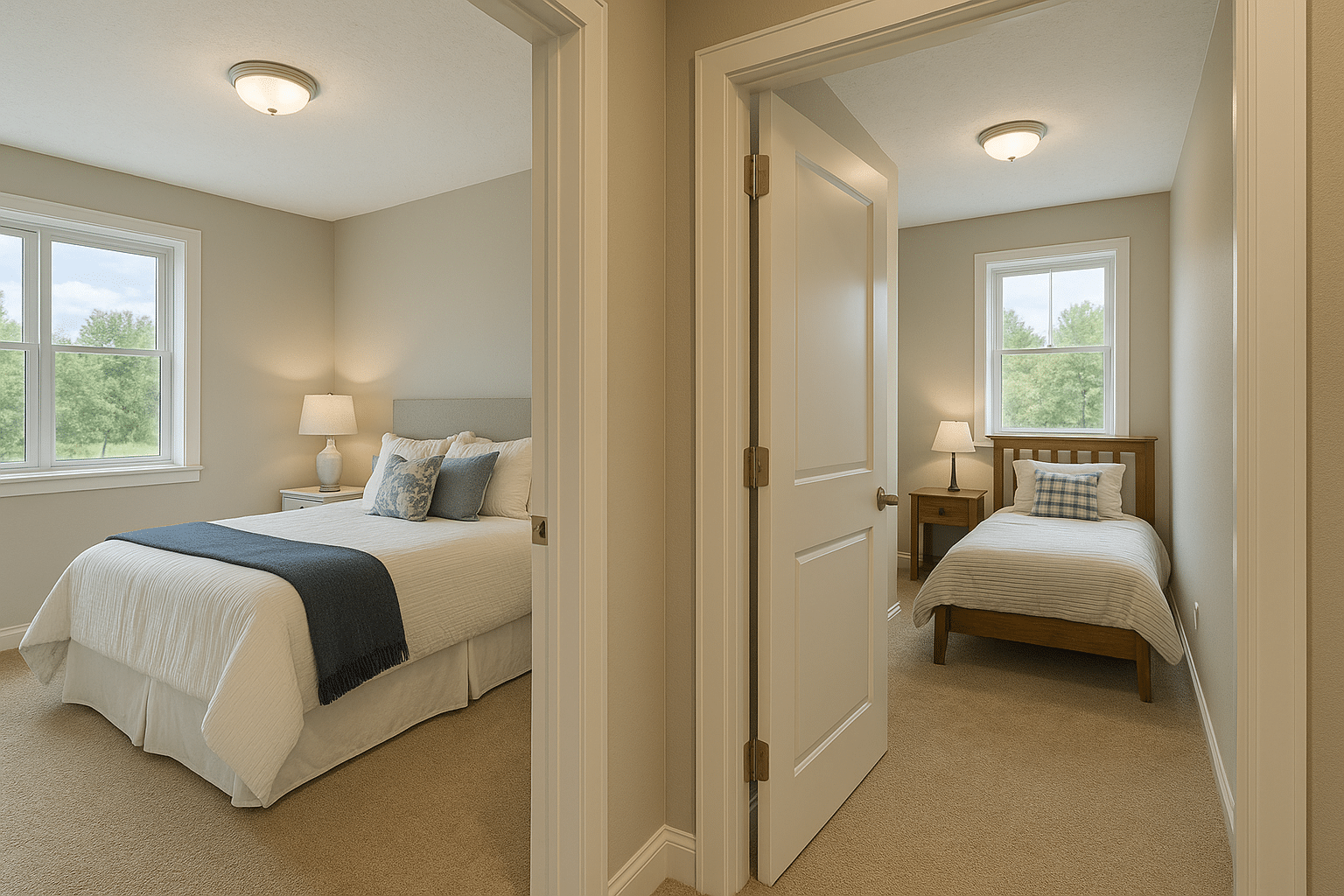 Bedrooms on First and Second Floors
