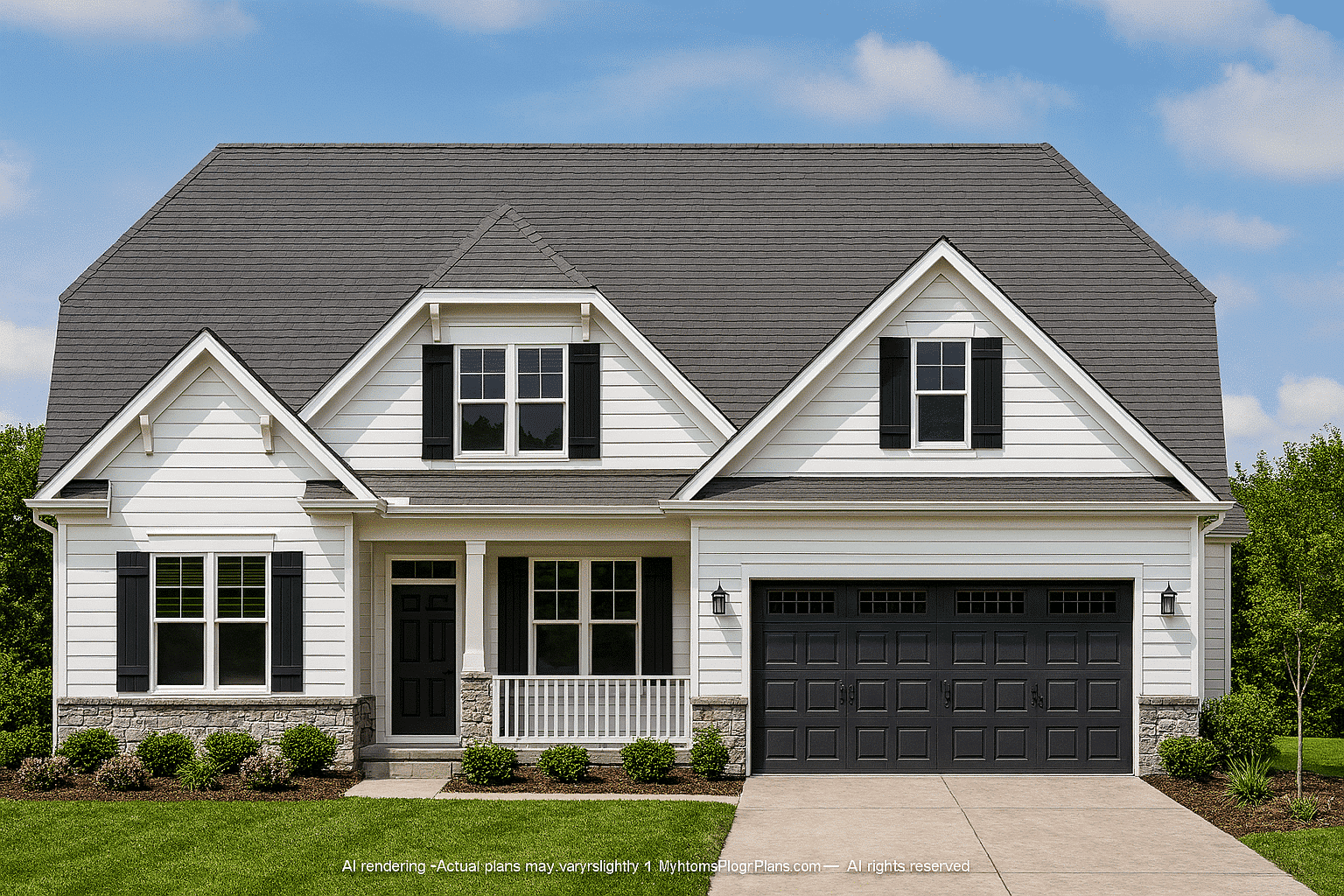 Charming 1.5-Story House Plan with Craftsman Design & Detailed Blueprints