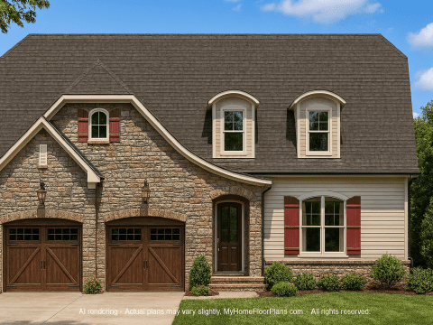 Charming 2-Story House Plan with Colonial & French Country Style