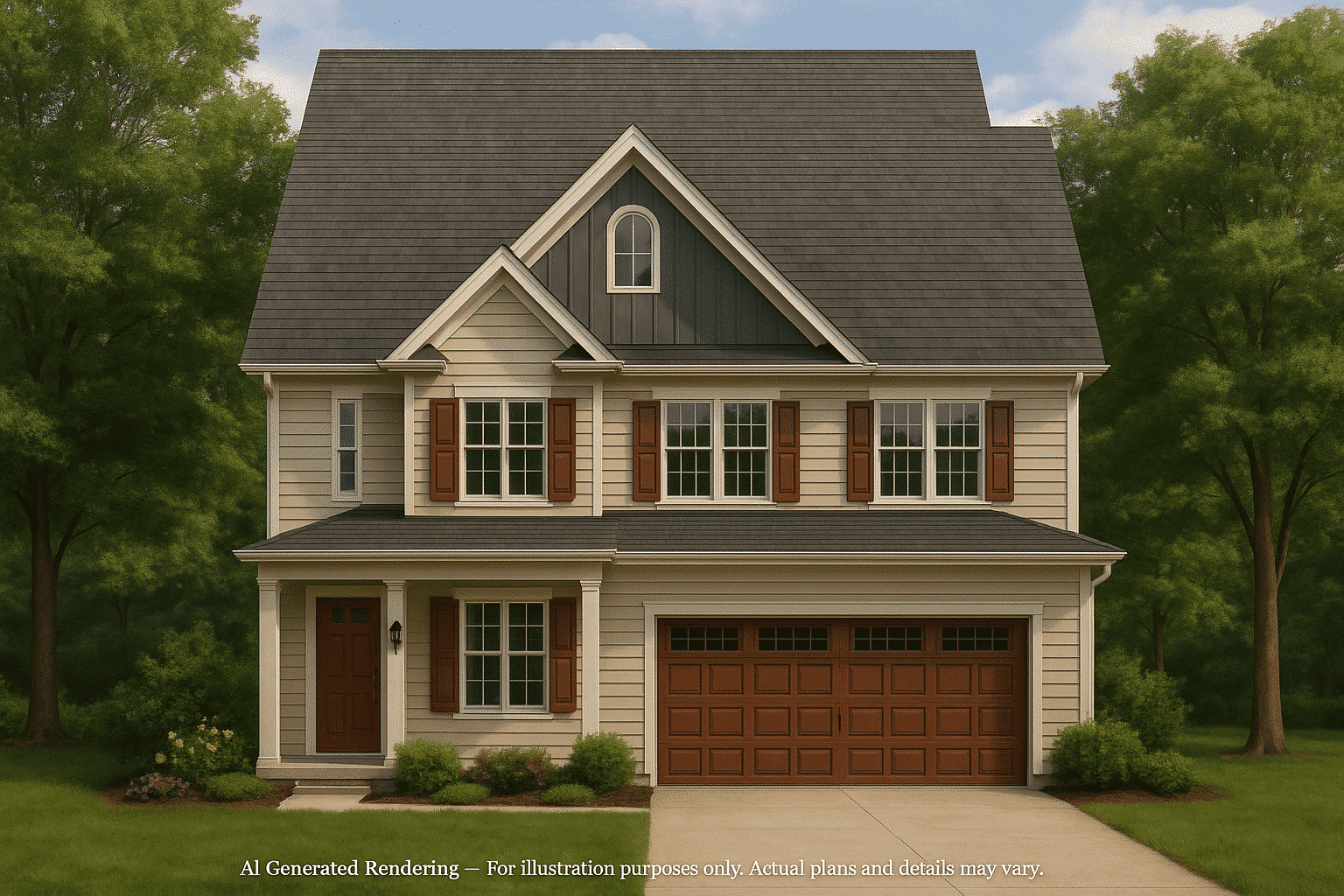 Charming Modern 2-Story House Plan with CAD Blueprints