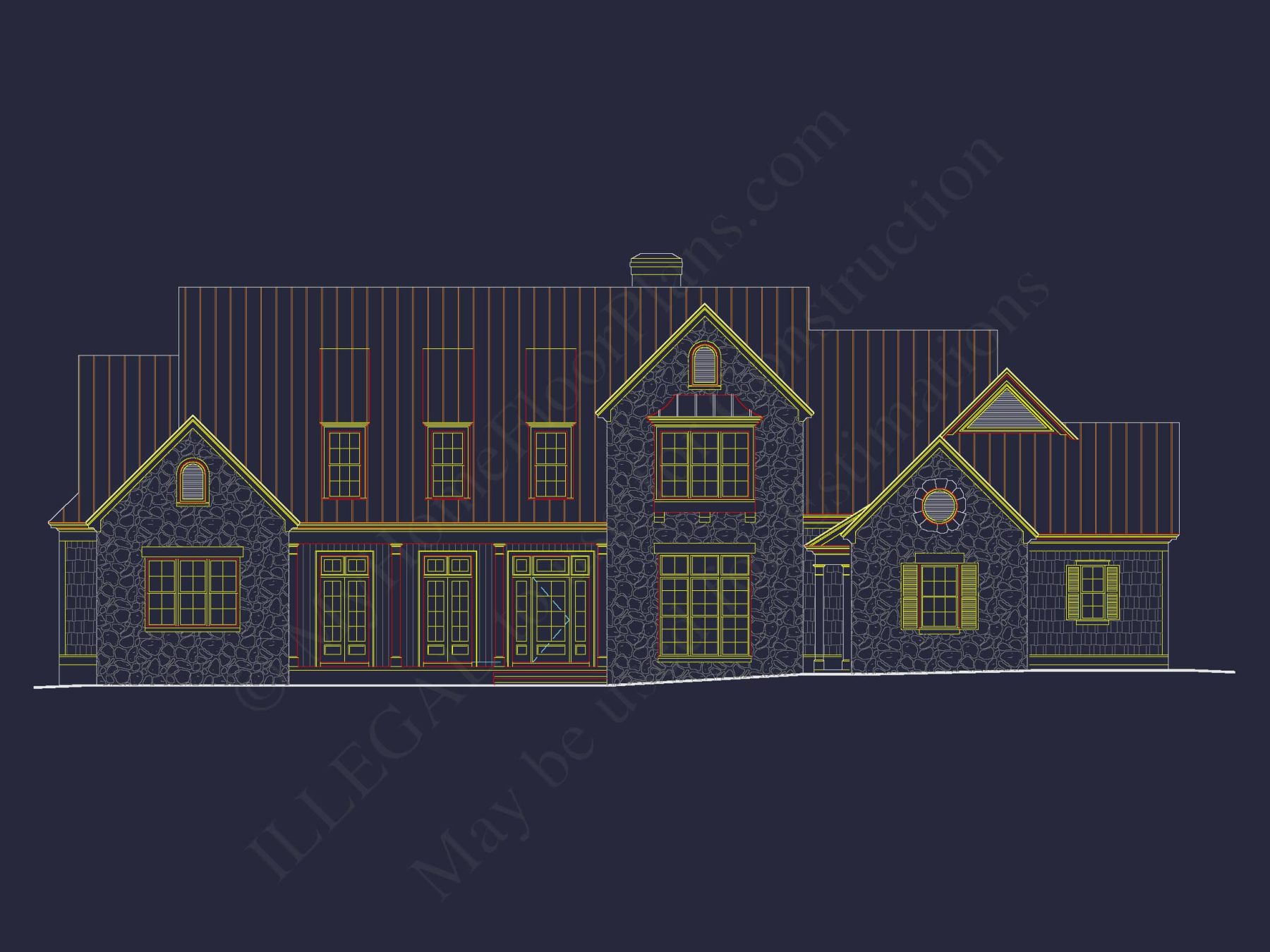 Colonial Craftsman Home Plan with 2 Stories & Classic Style