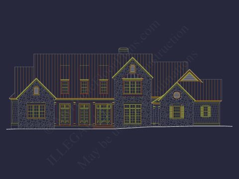 Colonial Craftsman Home Plan with 2 Stories & Classic Style