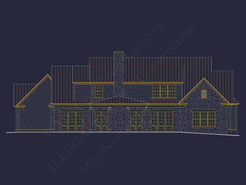 Colonial Craftsman Home Plan with 2 Stories & Classic Style