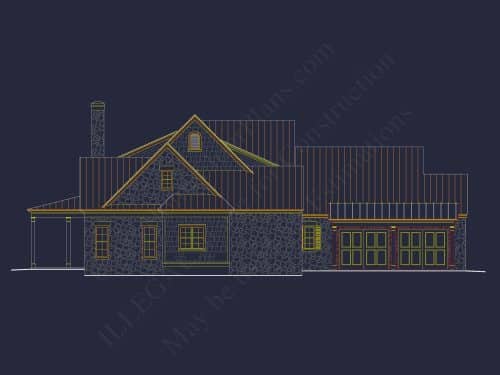 Colonial Craftsman Home Plan with 2 Stories & Classic Style