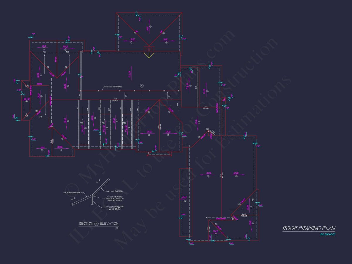 Colonial Craftsman Home Plan with 2 Stories & Classic Style