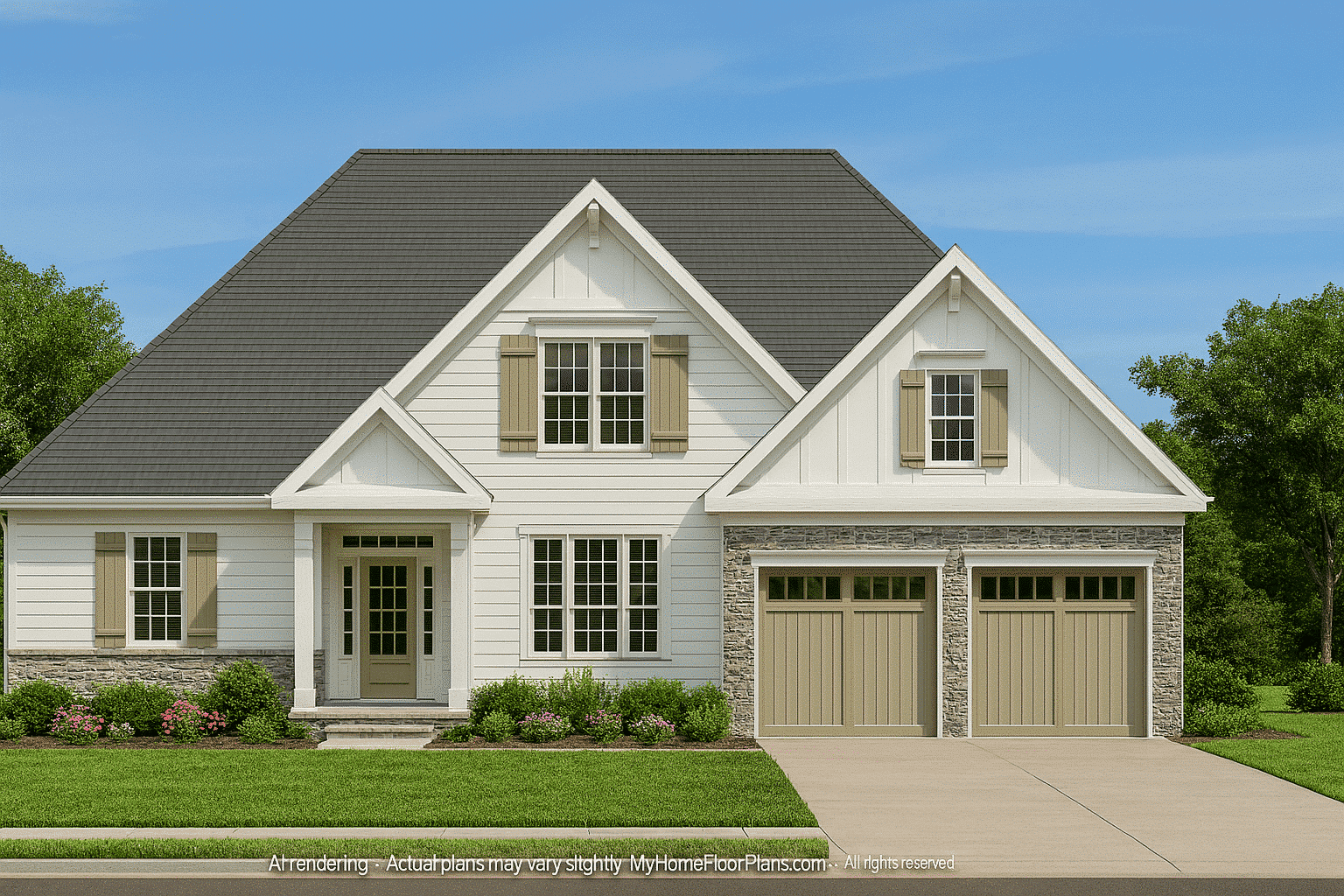Craftsman Home Floor Plan Elegant 2-Story CAD Designs
