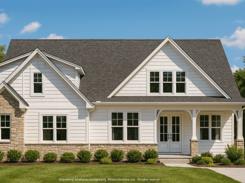 Craftsman Home Floor Plan with Spacious Design & CAD Blueprint