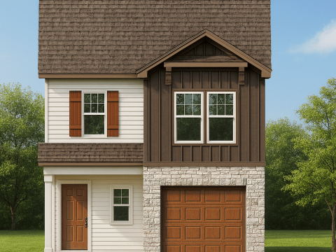 Craftsman Home Plan & Blueprint Designs 2 Story, 3 Bed, 2 Bath