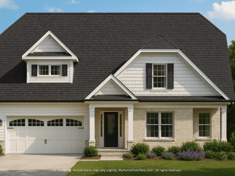 Craftsman Home Plan with 2-Story Layout and CAD Designs