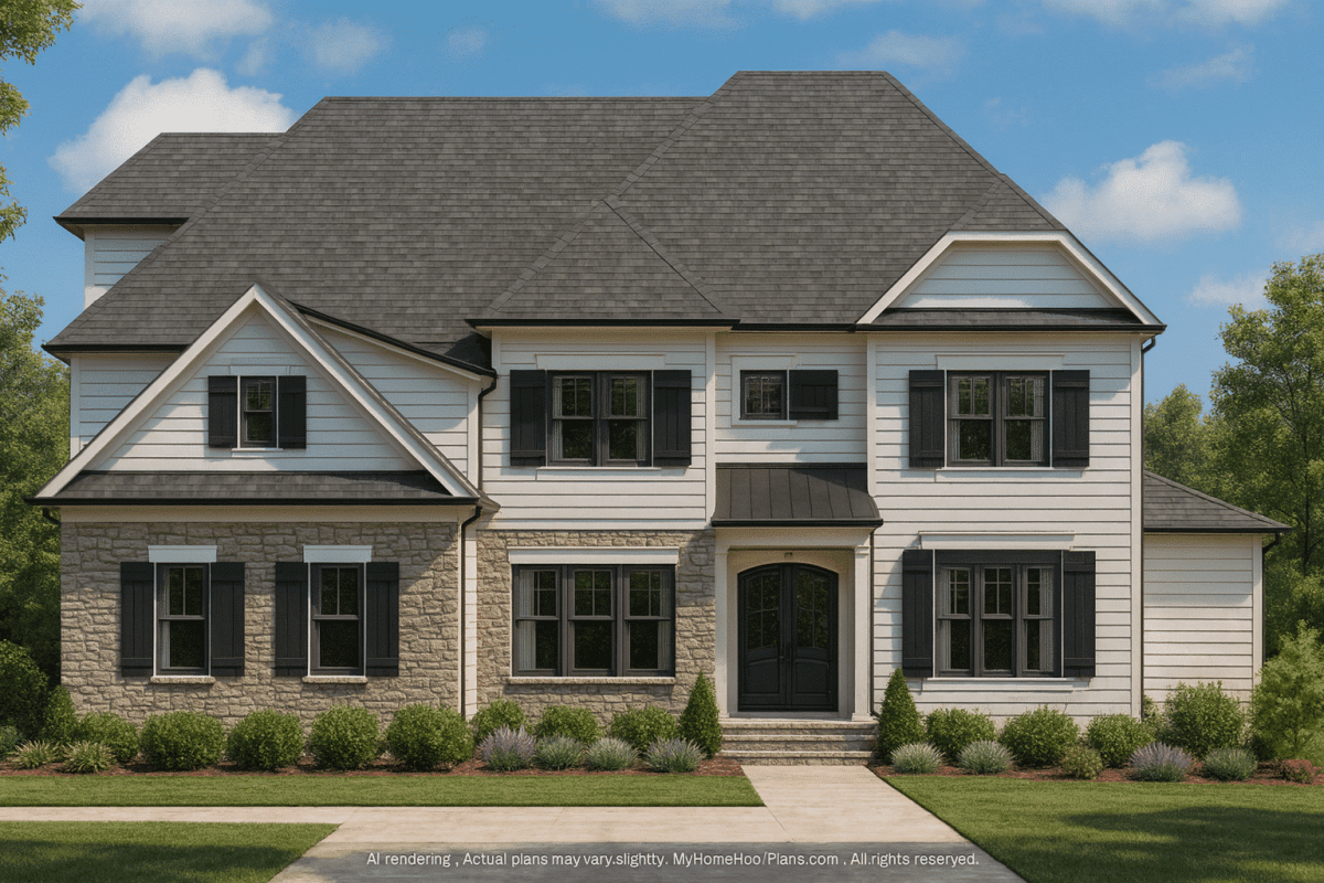 Craftsman Home Plan with Open Floor Plan and 4 Bedrooms