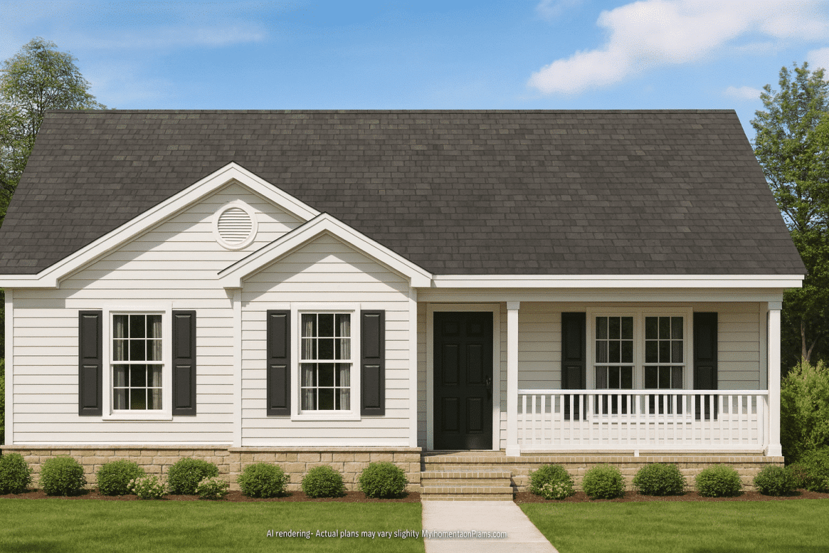 Craftsman Ranch Home Plan with 5 Bedrooms and Open Floor Layout