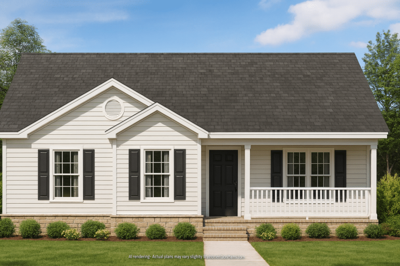 Craftsman Ranch Home Plan with 5 Bedrooms and Open Floor Layout