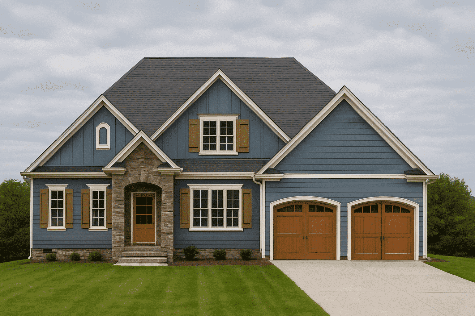 Custom Home Plan with Vaulted Ceilings, CAD Blueprints & Open Layout