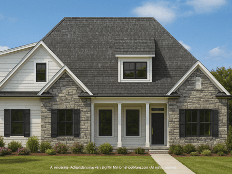 Detailed Home Floor Plan Blueprint with CAD Designs