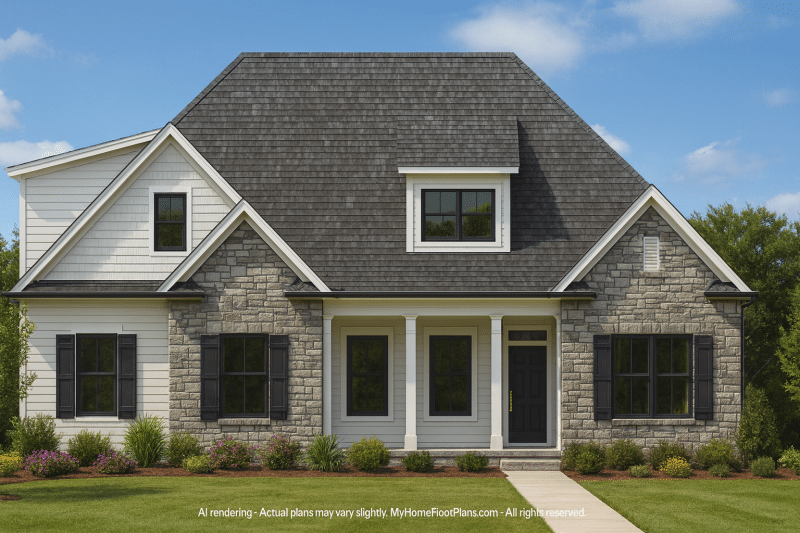 Detailed Home Floor Plan Blueprint with CAD Designs