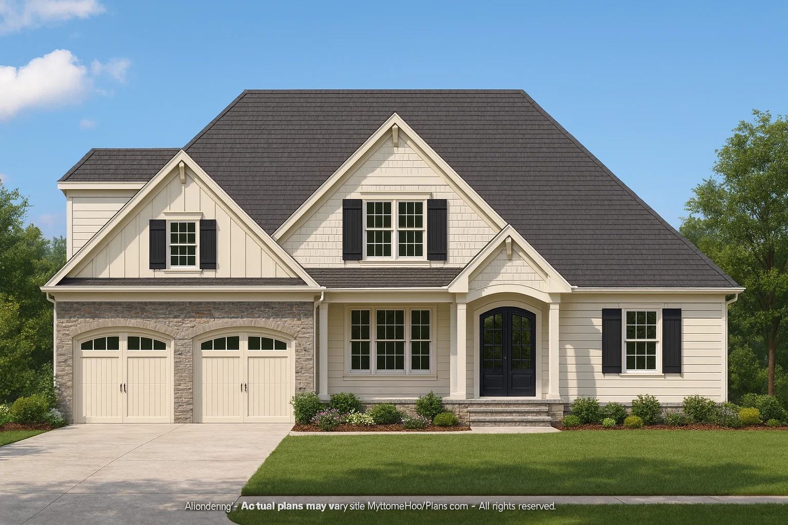 Elegant 2-Story Craftsman House Plan with 5 Bedrooms and CAD Designs