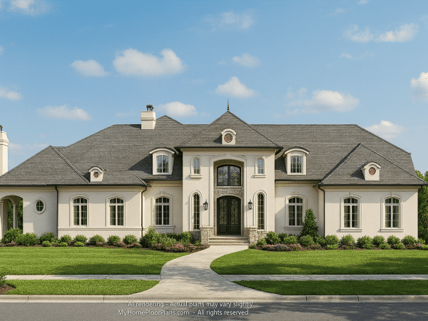 Elegant 2-Story House Plan with French Country Charm