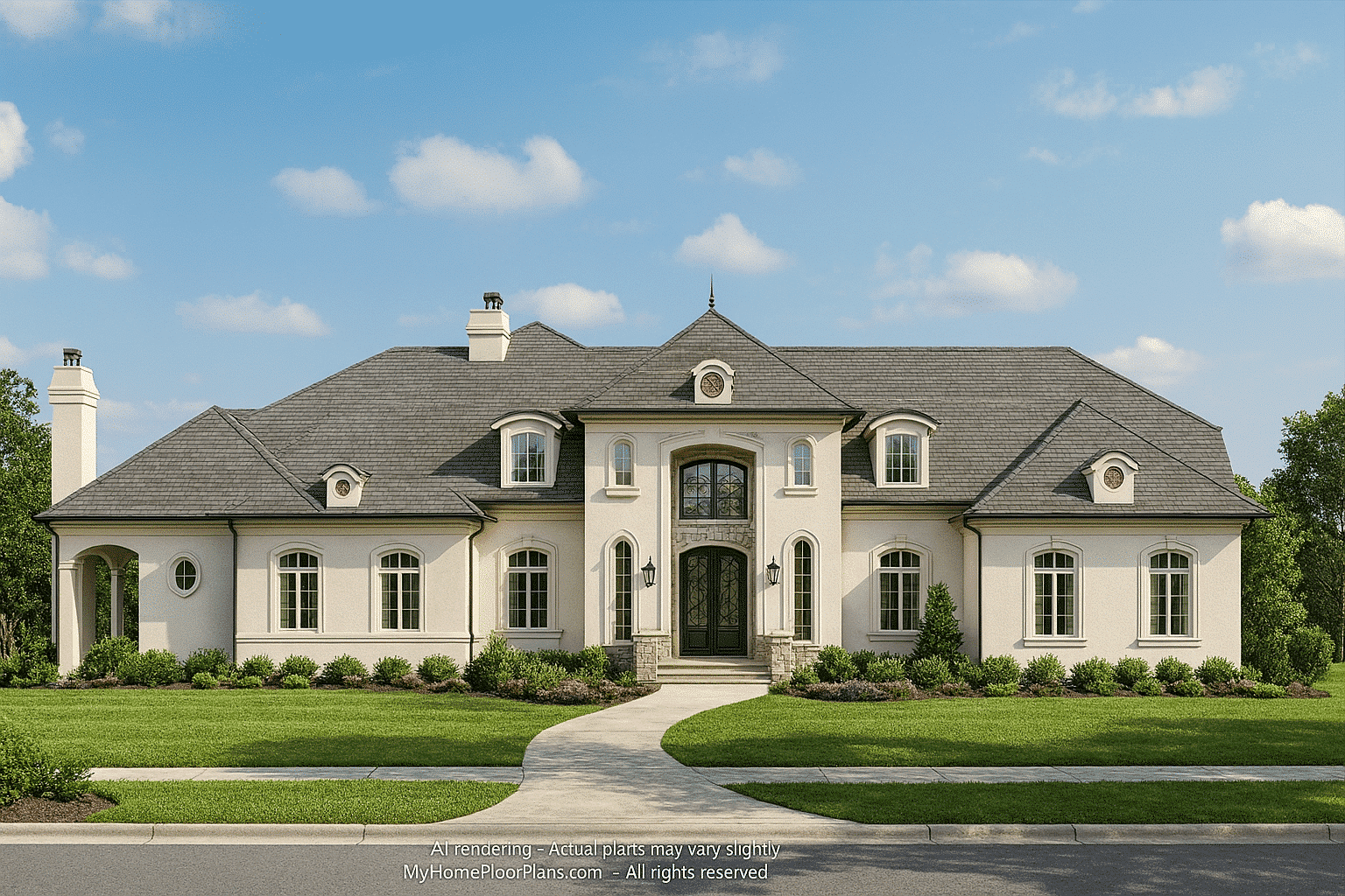 Elegant 2-Story House Plan with French Country Charm