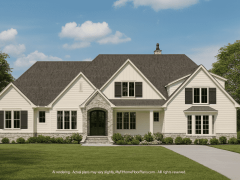 Elegant 2-Story House Plan with Spacious Layout & CAD Designs