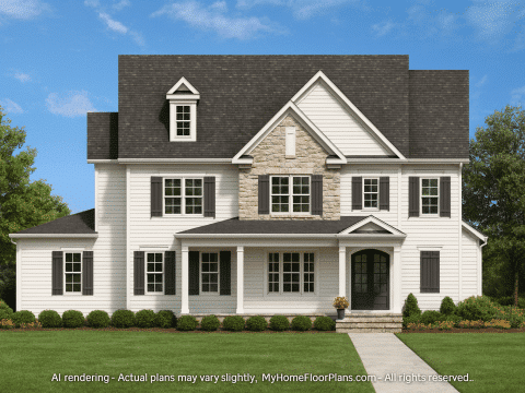 Elegant 3-Floor Home Plan with CAD Blueprint and Designs