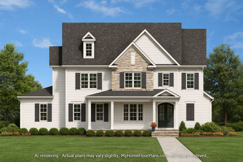 Elegant 3-Floor Home Plan with CAD Blueprint and Designs