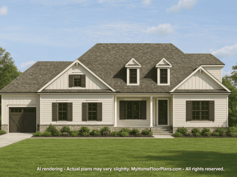 Elegant 4-Bedroom House Plan with Traditional Craftsman Charm