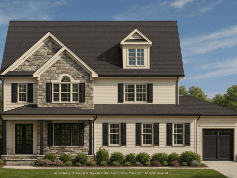 Elegant Craftsman Home Plan with Open Floor Layout and Vaulted Ceilings