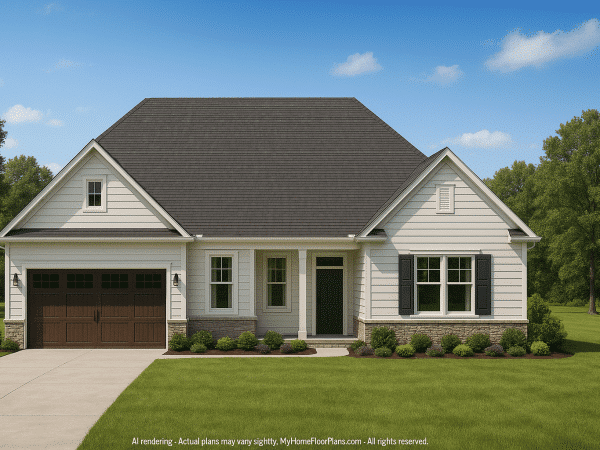 Elegant Craftsman House Plan with Vaulted Ceilings and Bonus Space