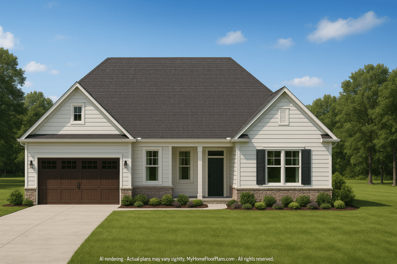 Elegant Craftsman House Plan with Vaulted Ceilings and Bonus Space