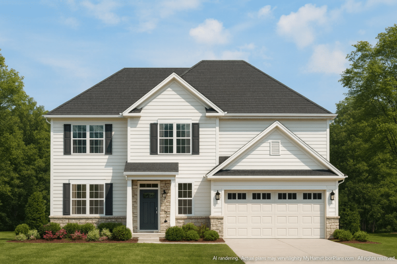 Luxury 2-Story House Plan with 6 Bedrooms and Elegant CAD Designs