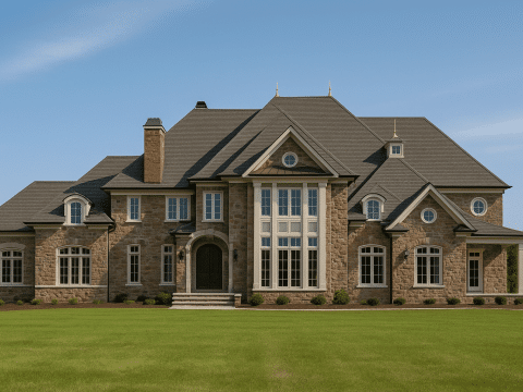 Luxury European Traditional House Plan & CAD Blueprint Designs