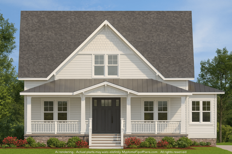 Modern 2-Story Beach House Plan with Golf Cart Garage