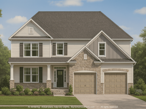 Modern 2-Story House Plan with 4 Bedrooms & CAD Blueprints