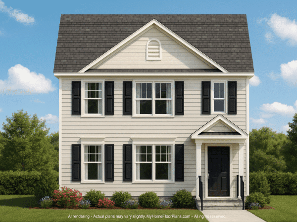 Modern 2-Story House Plan with Affordable Design & Stylish Simplicity