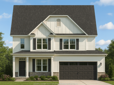 Modern Craftsman Home Plan with 2 Stories and Open Floor Layout