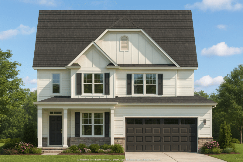 Modern Craftsman Home Plan with 2 Stories and Open Floor Layout