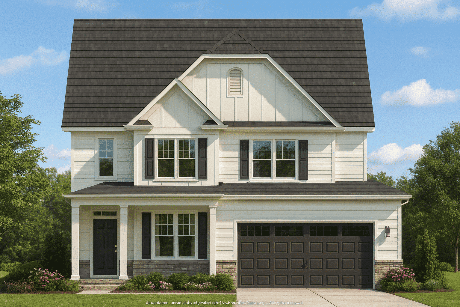 Modern Craftsman Home Plan with 2 Stories and Open Floor Layout