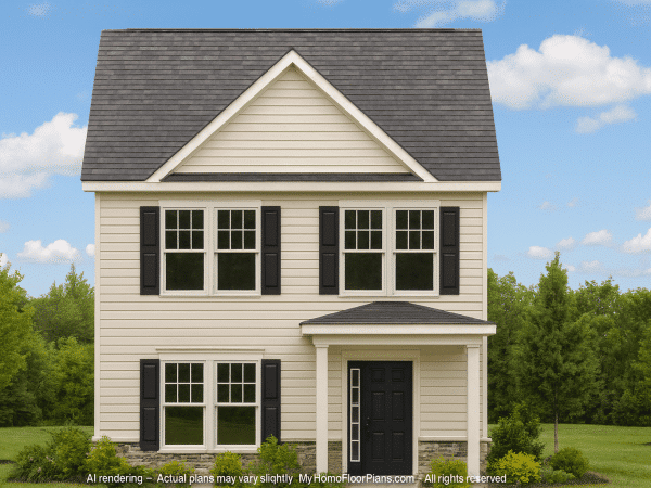 Modern Craftsman Home Plan with 2-Story Design and Open Floor Plan