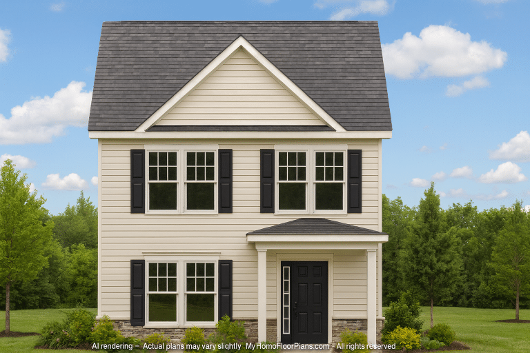 Modern Craftsman Home Plan with 2-Story Design and Open Floor Plan