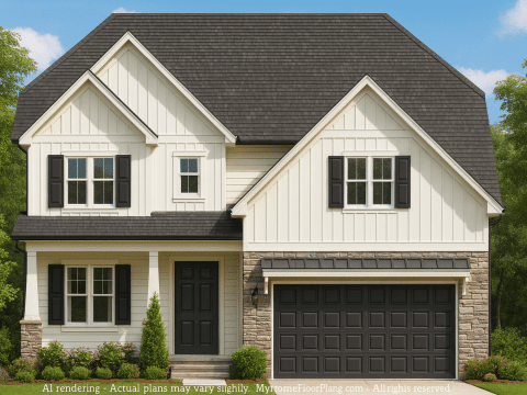 Modern Craftsman Home Plan with Detailed CAD Designs