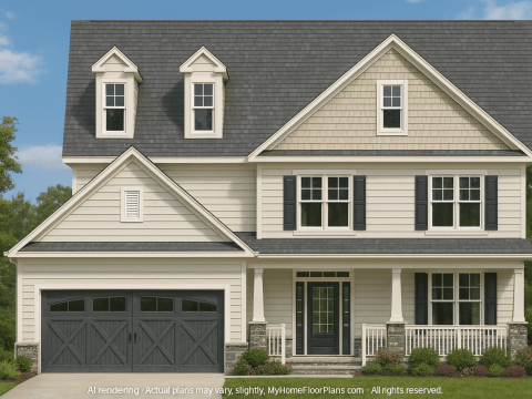 Modern Craftsman Home Plan with Detailed Floor Designs