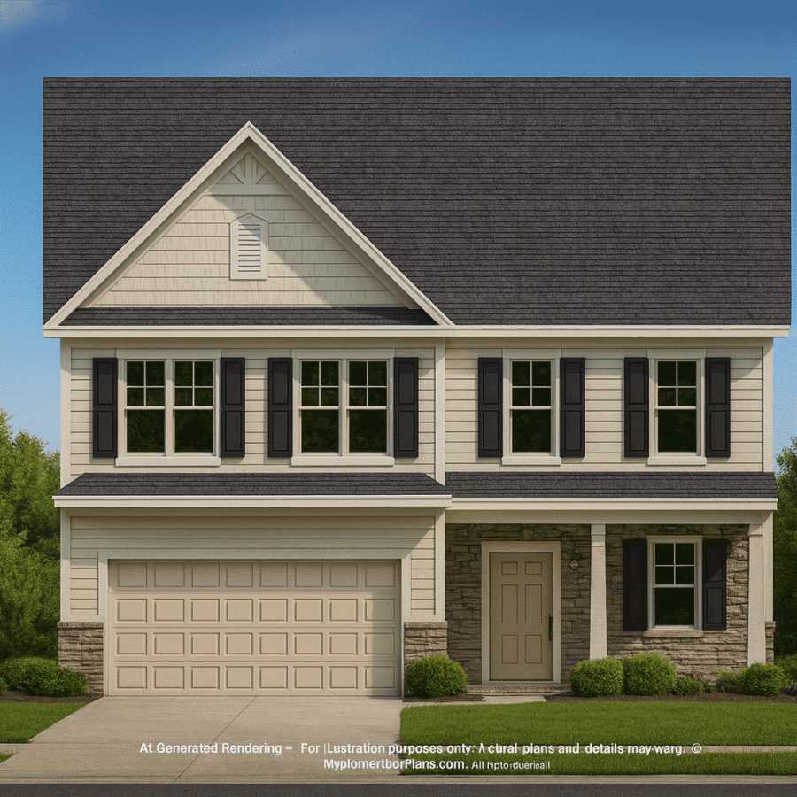 Modern Craftsman Home Plan with Open Layout and 2 Stories