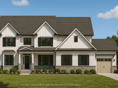 Modern Craftsman Home Plan with Spacious Floor Design