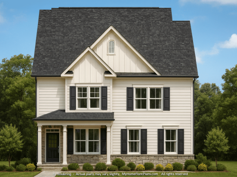 Modern Craftsman Home Plan – 2 Story Custom CAD Designs