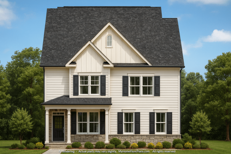 Modern Craftsman Home Plan – 2 Story Custom CAD Designs