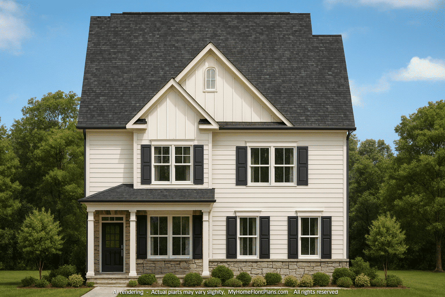 Modern Craftsman Home Plan – 2 Story Custom CAD Designs