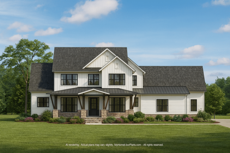 Modern Home Plan with Spacious Floor Plans and Architectural Designs
