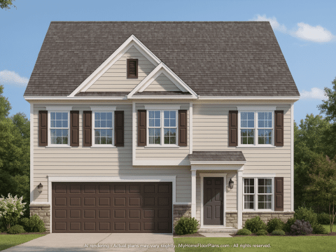 Modern Traditional Home Plan with CAD-Ready Blueprints
