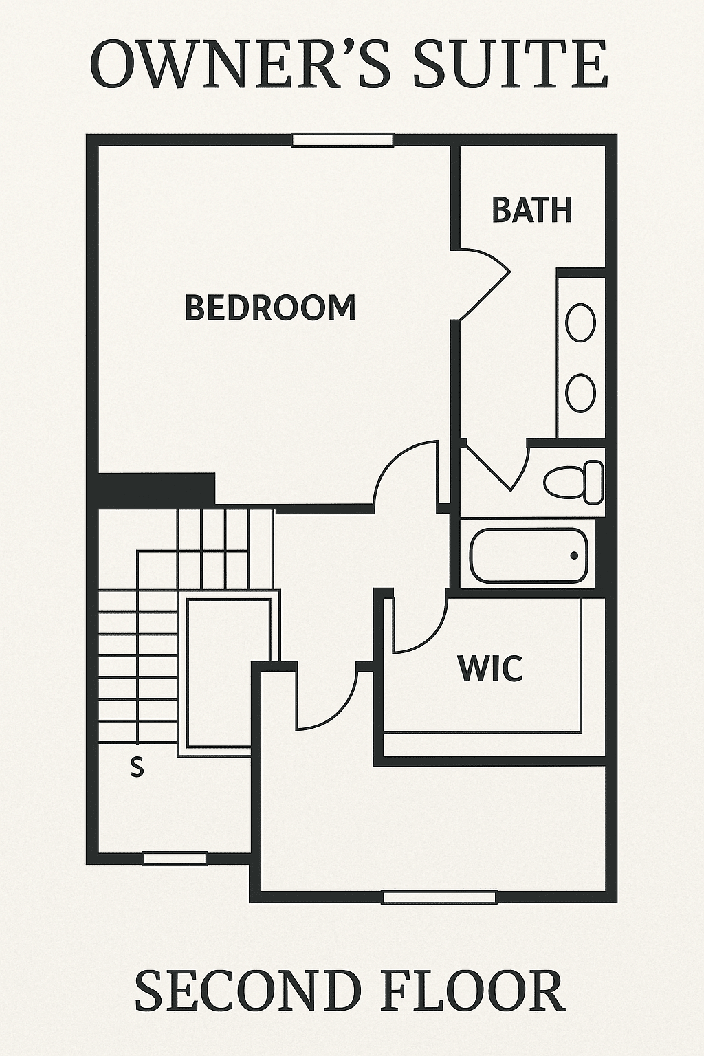 Owner’s Suite on Second Floor
